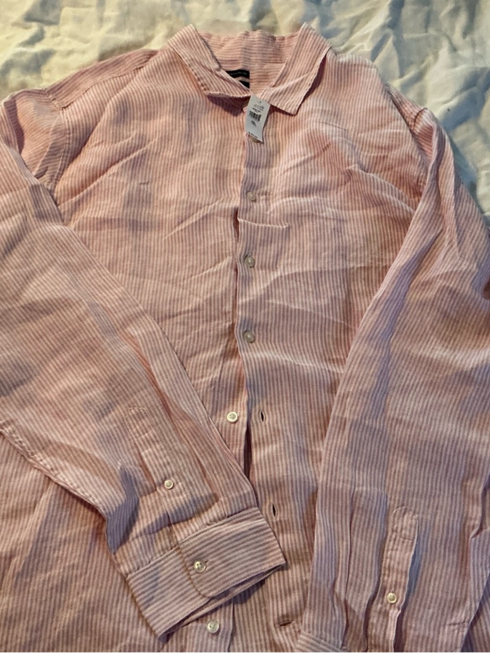 GAP Pink Striped Casual Button-Down Shirt